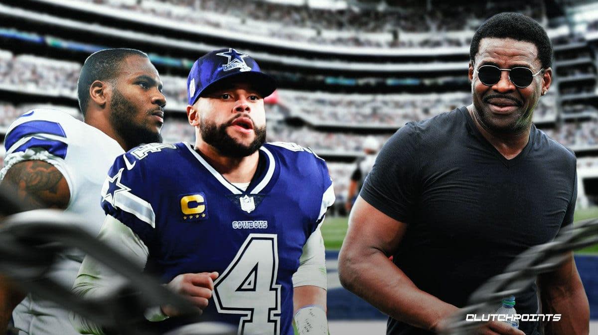 Micah Parsons, Dak Prescott and Michael Irvin
